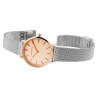 Montre bracelet acier inoxydable argenté Femme Just Watch cadran doré rose