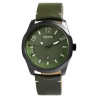 Montre bracelet cuir véritable vert charley Homme Raptor