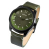 Montre bracelet cuir véritable vert charley Homme Raptor
