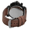 Montre Homme bracelet cuir synthétique brun chronographe Elite