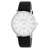 Montre Excellanc bracelet noir cadran blanc minimaliste