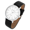 Montre Excellanc bracelet noir cadran blanc minimaliste