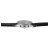 Montre Homme Just Watch bracelet cuir véritable noir chronographe 44 mm