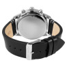 Montre Homme Just Watch bracelet cuir véritable noir chronographe 44 mm