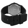 Montre Homme Q&Q bracelet silicone noir cadran noir 34 mm