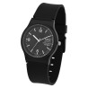 Montre Homme Q&Q bracelet silicone noir cadran noir 34 mm