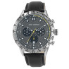 Montre Homme Just Watch bracelet cuir véritable noir cadran gris