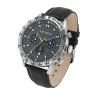 Montre Homme Just Watch bracelet cuir véritable noir cadran gris