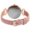 Montre Femme Excellanc bracelet cuir synthétique rose cadran rouge