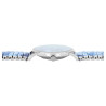 Montre Femme Excellanc bracelet extensible acier motif marbré bleu