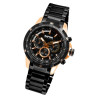 Montre Homme Raptor chronographe bracelet acier inoxydable noir