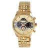 Montre Elite Homme bracelet acier inoxydable doré chronographe