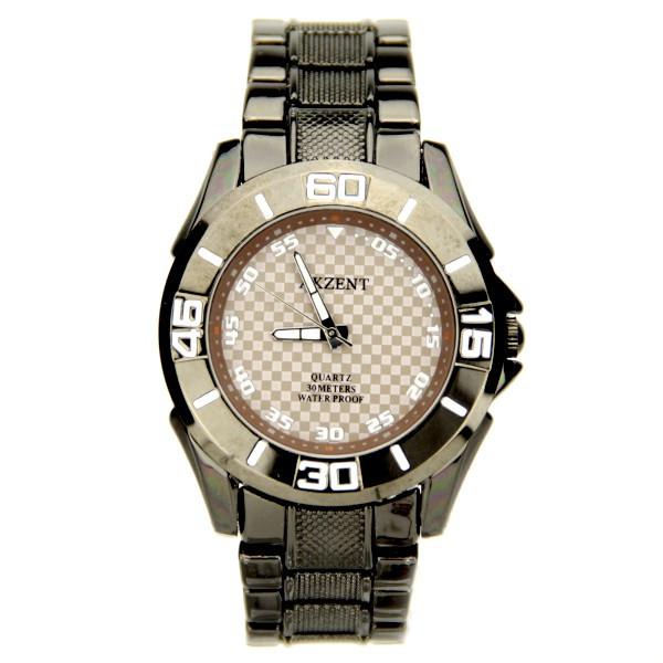 Boîtier De Montre Homme Vintage En Acier Chromé | Style Rétro, Fines Rayures Sur Le Verre