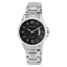 Montre Homme Excellanc bracelet métal argenté cadran noir 40 mm