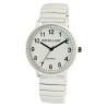 Montre Femme Excellanc bracelet métal blanc cadran blanc