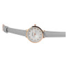 Montre Femme Excellanc bracelet cuir synthétique gris cadran blanc