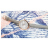 Montre Femme Excellanc bracelet cuir synthétique gris cadran blanc