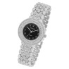 Montre bracelet métal argenté serti de strass Femme Excellanc
