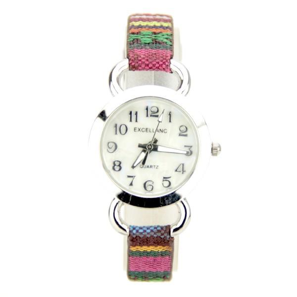 Montre acier doré femme marque Excellanc