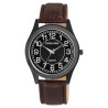 Montre Homme Excellanc bracelet cuir synthétique brun