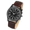 Montre Homme Excellanc bracelet cuir synthétique brun