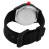 Montre Homme Q&Q bracelet silicone noir cadran noir 40 mm