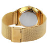 Montre Homme Akzent bracelet acier inoxydable doré cadran blanc