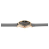 Montre Raptor Femme bracelet cuir véritable gris cadran gris