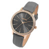 Montre Raptor Femme bracelet cuir véritable gris cadran gris