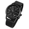 Montre Homme Just Watch bracelet acier inoxydable noir chronographe 42 mm Albert