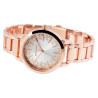 Montre Femme Excellanc bracelet métal or rose cadran argenté pailleté