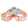 Montre Femme Excellanc bracelet métal or rose cadran argenté pailleté