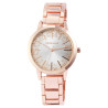 Montre Femme Excellanc bracelet métal or rose cadran argenté pailleté