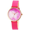 Montre Femme Just Watch bracelet cuir véritable rose cadran rose