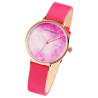 Montre Femme Just Watch bracelet cuir véritable rose cadran rose
