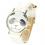 Montre bracelet cuir blanc femme panda