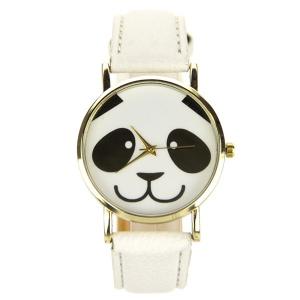 Montre bracelet cuir blanc femme panda