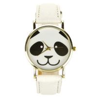 Montre bracelet cuir blanc femme panda