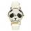 Montre bracelet cuir blanc femme panda