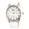 Montre bracelet cuir véritable blanc chock Homme Raptor