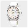 Montre bracelet cuir véritable blanc chock Homme Raptor