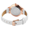 Montre bracelet cuir synthétique blanc Femme Excellanc cadran argenté 33 mm