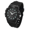 Montre bracelet plastique noir Q&Q Homme cadran noir 46 mm