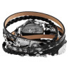 Montre Excellanc bracelet cuir synthétique noir Femme cadran gris 28 mm