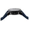 Montre Homme Akzent bracelet silicone bleu cadran noir