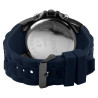 Montre Homme Akzent bracelet silicone bleu cadran noir
