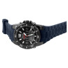 Montre Homme Akzent bracelet silicone bleu cadran noir