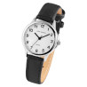 Montre Homme Just Watch bracelet cuir véritable noir cadran blanc 29 mm