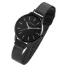 Montre Femme bracelet acier inoxydable noir Just Watch cadran noir 32 mm Malva