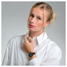 Montre Femme bracelet acier inoxydable noir Just Watch cadran noir 32 mm Malva